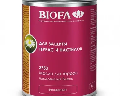 фото Краска для террасной доски Biofa (Германия), 2,5 л = 37 м2