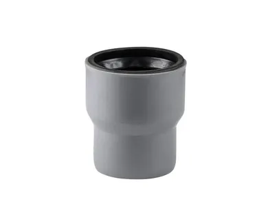 фото Переход с чугуна на пластик в комплекте с манжетой ВК ПП 110/124, серый,РТП