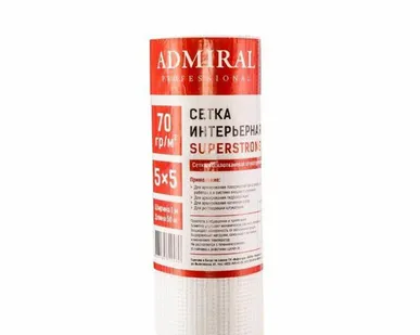 фото Сетка малярная Admiral интерьерная, белая 70 гр/м2 5х5 мм