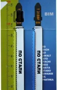 фото Пилки для лобзика по металлу для прямых пропилов T318BF 2 шт (2,5-6 мм)