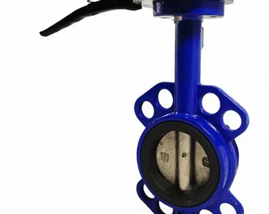 фото Затвор дисковый поворотный Ду 300 Ру10/16 с рукояткой диск чугун EURO