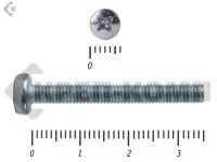 фото Винт полуцилиндрическая головка,цинк DIN7985 3х35 (10000шт)