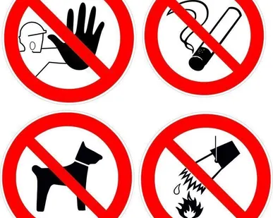 фото Знак запрещающий на металле