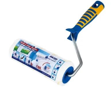 фото Валик 180, D8mm, Профи Микрофибра желт, 2х ручка