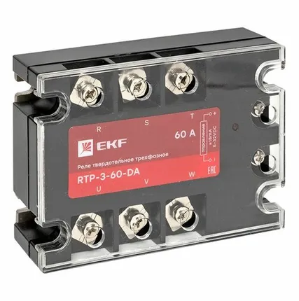 Фото №0 Реле твердотельное трехфазное RTP-60-DA EKF rtp-3-60-da