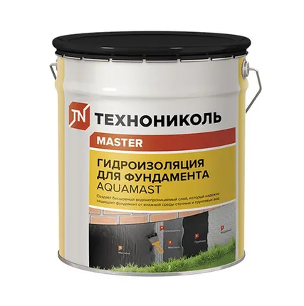 Фото №0 Мастика битумная AquaMast для фундамента ТехноНиколь, 3кг