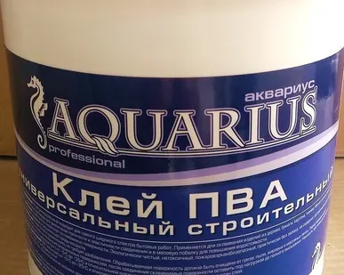 фото Клей ПВА универсальный строительный «Аквариус», 0,9 кг