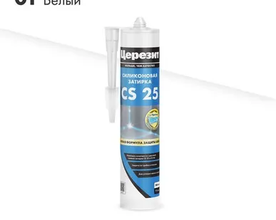 фото Затирка-герметик силиконовая CS25 280мл Белый Церезит