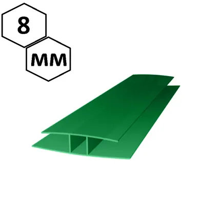 Фото №3 Профиль соединительный, зеленый, 8 мм