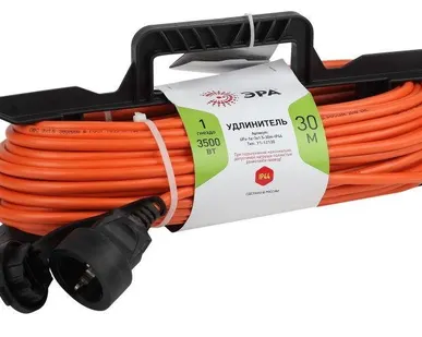 фото Удлинитель силовой UFx-1e-3x1.5-30m-IP44 на рамке с/з 1 гнездо 30м ПВС 3х1.5 Эра Б0046830