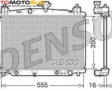фото Радиатор, охлаждение двигателя DENSO DRM44018 Радиатор охл. ДВС Mazda 2 &lt;Aut&gt; 07 &gt;