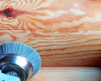 фото Шлифовка сруба