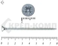 Фото №0 Саморез белый цинк POZY 4,5х80 (1500шт)