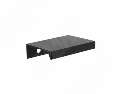 фото Профиль-ручка 32мм (L=60мм) крепление саморезами черный матовый (краска RAL 9005) (PH.RU01.032.BL)