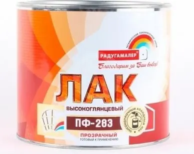 фото Лак ПФ-283 бесцветный глянец 6кг РАДУГА