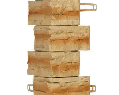 фото Угол фасадной панели «Royal Stone», скалистый камень Буффало