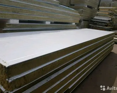 фото Сэндвич-панель минвата 100 мм 250м2 4,12 м