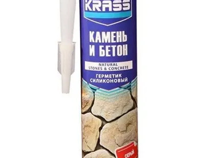 фото Силикон Красс для бетона и камня серый 300мл
