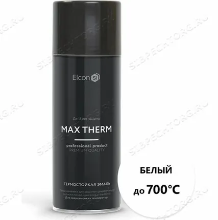 Фото №0 Эмаль термостойкая «Элкон/12» до 700 гр БЕЛАЯ (аэрозоль) 520мм