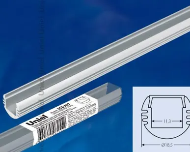 фото Профиль для ленты UFE-A07 SILVER 200 POLYBAG Подвесной профиль для светодиодной ленты, анодированный алюминий. Длина 200 см. ТМ Uniel.