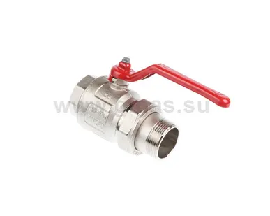 фото Кран шаровой с накидной гайкой ручка 1 1/2" (уп0/00)