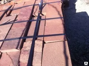 фото Плитка из песчаника 3см цвет: терракотовый
в