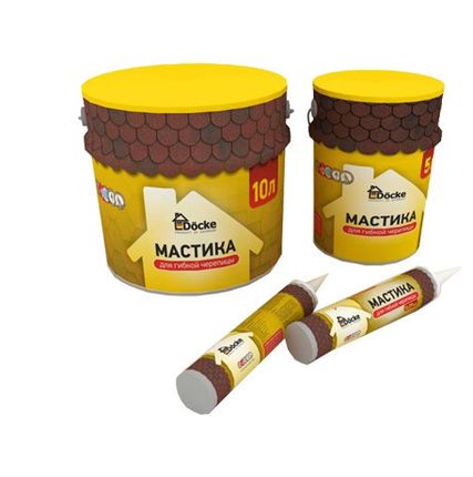 Фото №2 Мастика для гибкой черепицы Docke, 5л