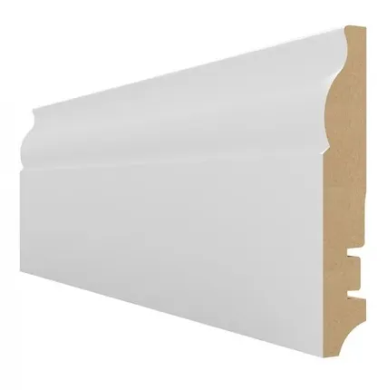 Фото №0 Плинтус МДФ белый Hannaholz 100 мм 100304
