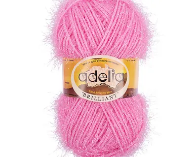 фото Пряжа ADELIA "BRILLIANT" 100% полиэстер 50 г 90 м №01 БЕЛЫЙ