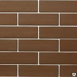 Фото №0 Плитка клинкерная фасадная, 240x71x10мм, Темный шоколад накат СКАЛА