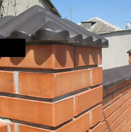 Фото №0 Колпаки на кирпичные столбы и на заборы