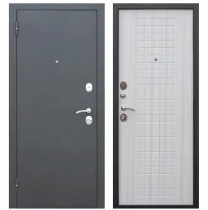 Фото №0 Дверь входная Гарда Муар 8мм (Ferroni) металл 0,8мм/МДФ, Черный Муар/Белый ясень 2050х860мм, ЛЕВАЯ