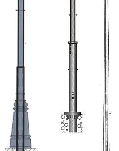 фото Опора СТВ-6 (с толщиной стенки 4 мм) для видеонаблюдения