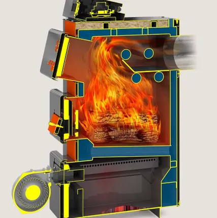 Фото №1 Угольный котел полуавтоматический Куппер Про Турбо 16 кВт, до 16 ч на одной загрузке, до 160 м2