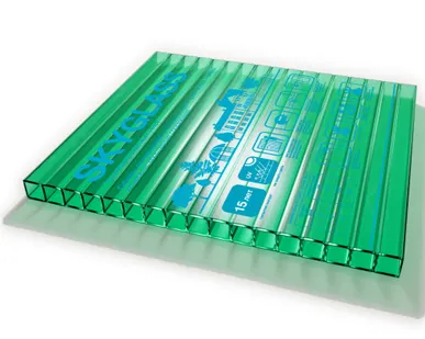 фото Сотовый поликарбонат SKYGLASS Зеленый 8 мм (2,1*12 м)