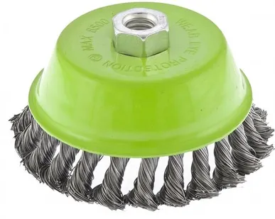 фото Щетка для УШМ , 75мм,М 14,"чашка",крученая метал. проволока (746247)(СИБРТЕХ)