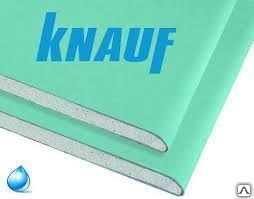 фото Гипсокартон влагостойкий потолочный KNAUF 1200х2500х9,5