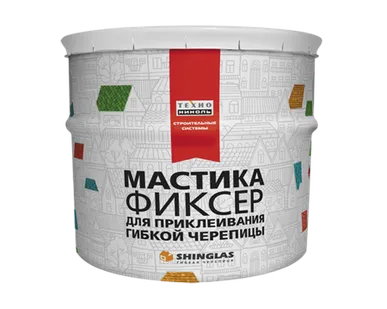 фото Мастика №23 Фиксер, для приклеивания гибкой черепицы, ведро 3,6 кг
