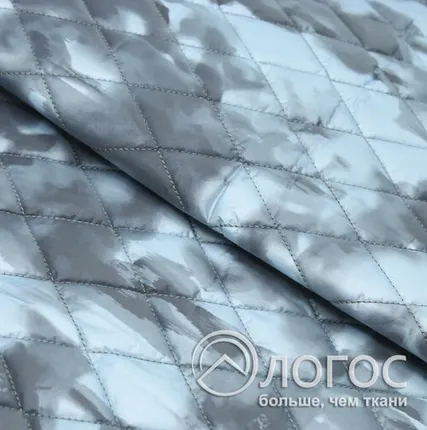 Фото №0 Ткань плащевая стежка набив с синт RH 28/009 145 см, голубой