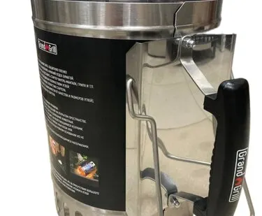 фото Стартер для розжига угля БОЛЬШОЙ 9 л, нерж. 0,8 мм (Ленивый шашлычник)