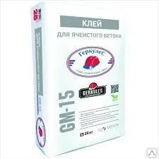 фото Клей "Геркулес" для ячеистого бетона, 25 кг GM-15