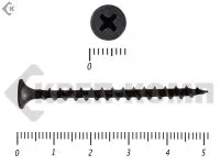 Фото №0 Саморез черный по дереву 3,5х51 (5500шт)