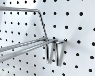 фото Крючок двойной с ценникодержателем L=150мм, d=4,8мм, шаг 50мм, хром