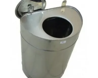 фото Бак для теплообменника, 60 л, 0.8 мм, вертикальный, нержавейка (штуцер 3/4")