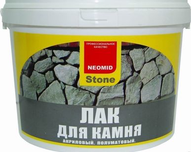 фото Лак Мокрый камень NEOMID Stone, Ведро 1л