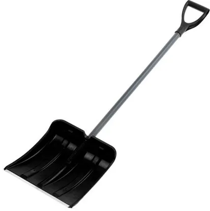 Фото №0 Лопата снеговая Витязь 380*365 мм с планкой, алюминиевым черенком и ручкой
