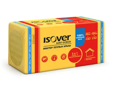фото Минераловатный утеплитель Isover Мастер Теплых Крыш 1000х600х100 мм / 4 шт.