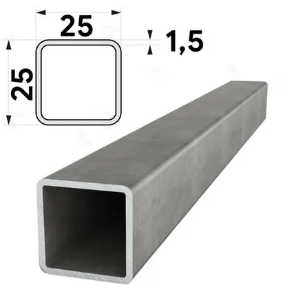 Фото №0 Труба профильная 25х25мм стенка 1,5мм длина 6 метров