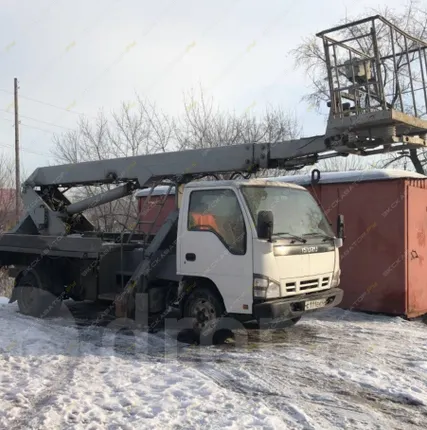 Фото №0 Аренда автовышки (автогидроподъемника) Isuzu Elf 5.2 (автогидроподъемник), Новокузнецк