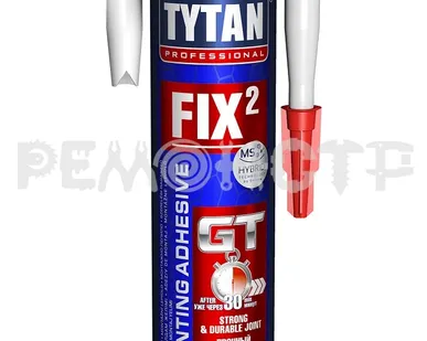 фото Клей монтажный 290мл Fix2 GT Tytan Professional (белый) (6) (под заказ)